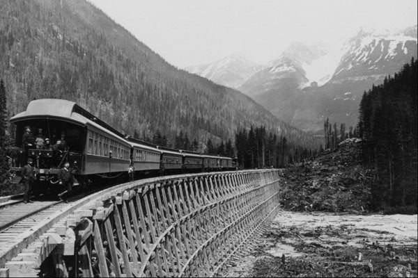 552018 First Train Between Montreal And B.C. Coast 1886 PA66579 A4 Photo Print
