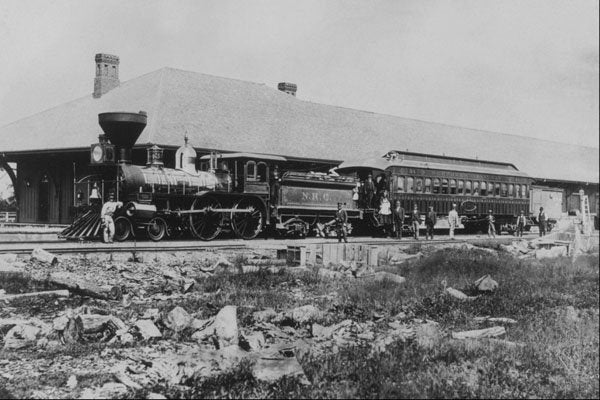 552080 First Train Into Meaford, Ont. C.1909 C35485 A4 Photo Print