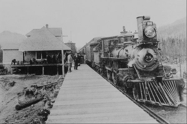 552093 CPR Depot, Fernie, B.C. 1899 PA41344 A4 Photo Print