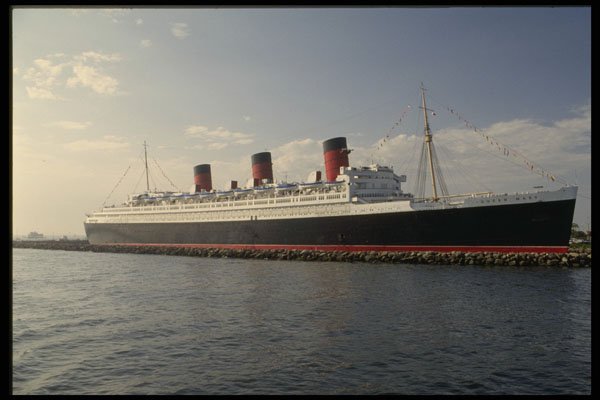 553036 Luxury Liner Queen Mary, Long Beach, California A4 Photo Print