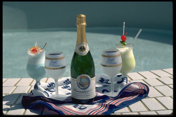 553039 Special Champagne Set Up On Board Royal Princess A4 Photo Print