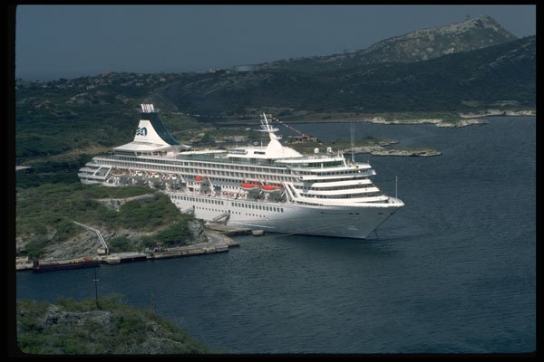 553046 Royal Princess At Anchor, Curacao A4 Photo Print