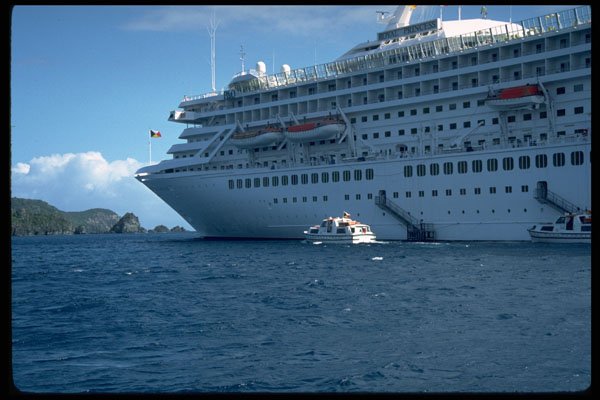 553055 Royal Princess At Anchor, St. Barts A4 Photo Print