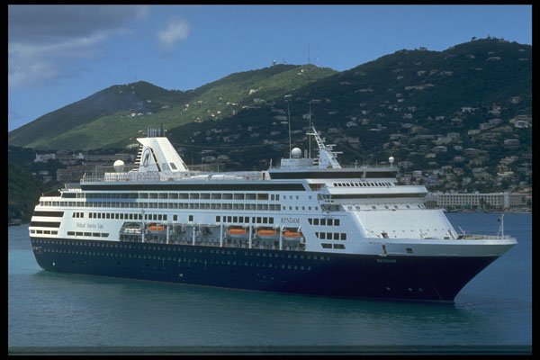 553062 MS Ryndam At Anchor, St. Thomas, U.S. Virgin Islands A4 Photo Print