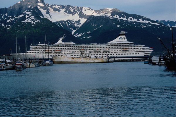 553083 Royal Princess Docked, Seward, Alaska A4 Photo Print