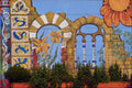 554037 Flower And Arches Panel A4 Photo Print
