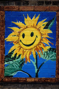 554040 Happy Face Sunflower A4 Photo Print