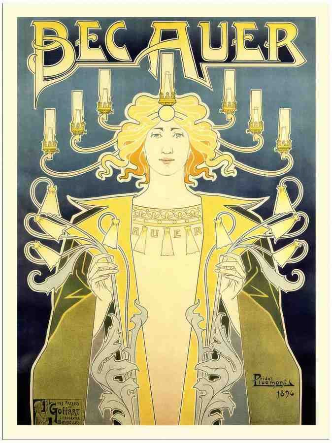 555 bec auer privat livemont vintage poster 1890s 2 Vintage Advert A4 Photo Print