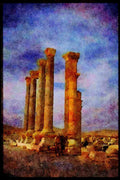 555003 Columns In Tadmur, Syria A4 Limited Edition Watercolour Print