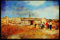 555005 Hagar Quim, Megalith Construction, Malta A4 Limited Edition Watercolour Print