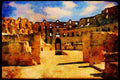 555009 The Roman Coliseum, El Djem, Tunisia A4 Limited Edition Watercolour Print