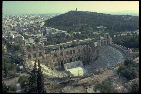 555012 Odeion Of Herodes Atticus, Athens, Greece A4 Photo Print
