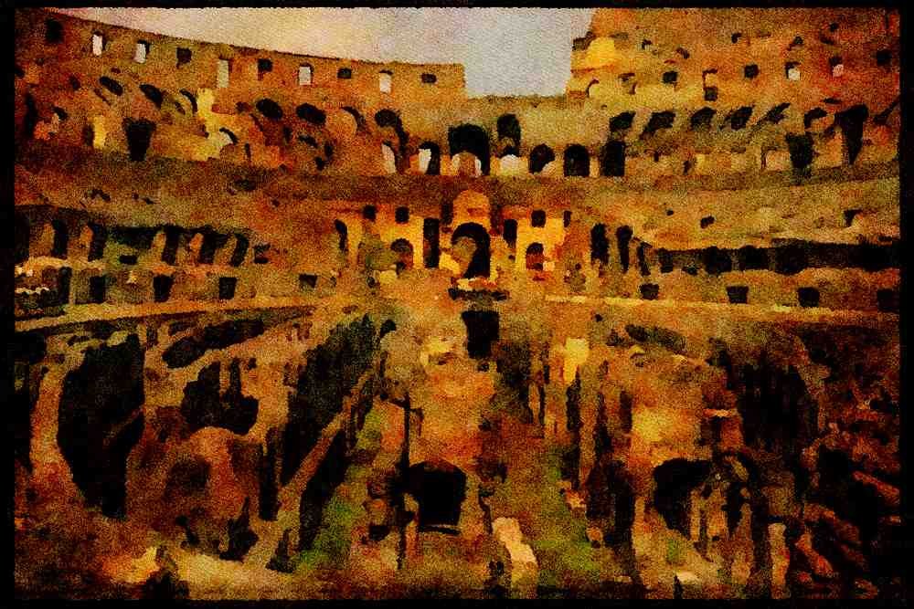 555016 Coliseum, Rome, Italy A4 Limited Edition Watercolour Print