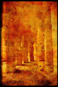 555017 The Peristyle Of Amphitheater, Eljam, Tunisia A4 Limited Edition Watercolour Print