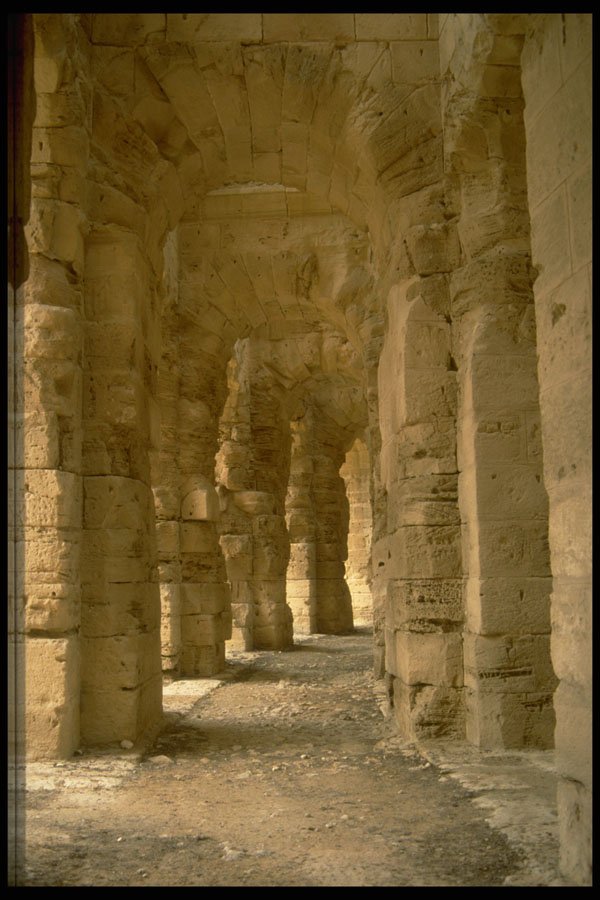 555017 The Peristyle Of Amphitheater, Eljam, Tunisia A4 Photo Print