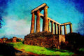 555020 The National Monument, Calton Hill, Edinburgh, Scotland A4 Limited Edition Watercolour Print
