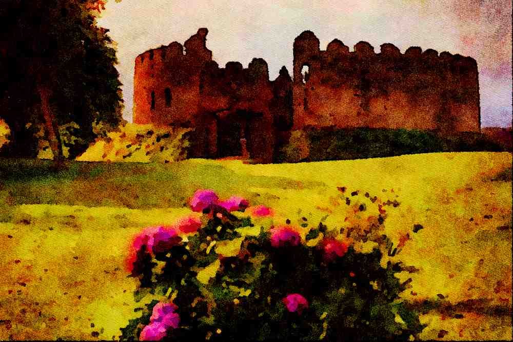 555038 Restmoral Castle, Cornwall, England A4 Limited Edition Watercolour Print