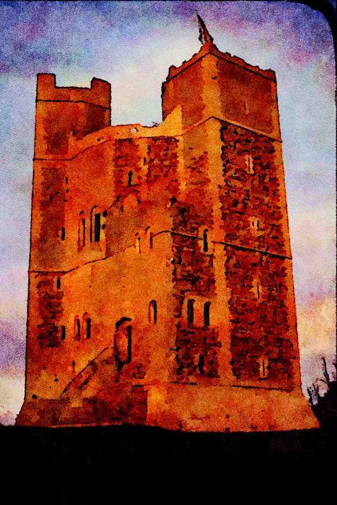 555047 Orford Castle A4 Limited Edition Watercolour Print
