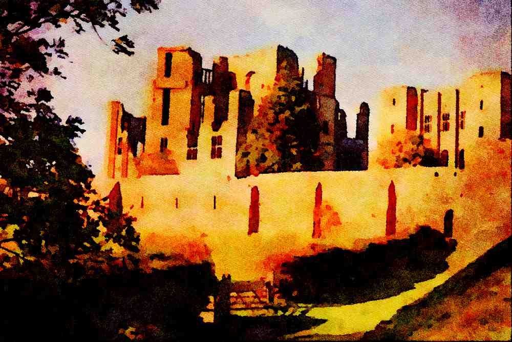 555073 Kenilworth Castle A4 Limited Edition Watercolour Print