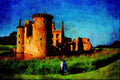 555076 Castle Ruins, Scotland A4 Limited Edition Watercolour Print