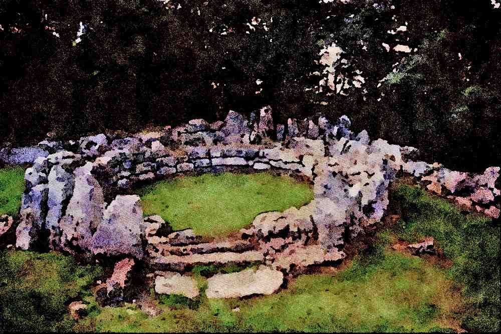 555078 Defensive Settlement, 4th Century A4 Limited Edition Watercolour Print