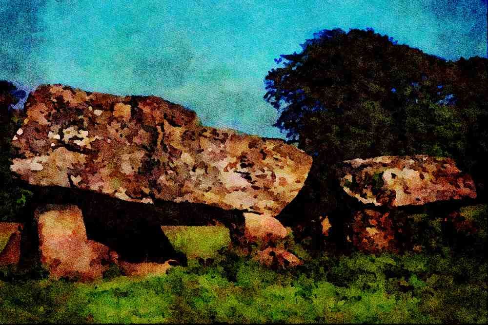 555079 Burial Chamber, Anglesey A4 Limited Edition Watercolour Print