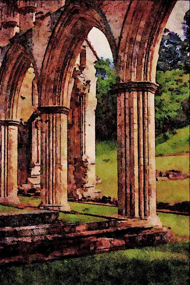 555081 Riveaulx Abbey, North Yorkshire, England A4 Limited Edition Watercolour Print