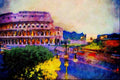 555082 Coliseum, Rome, Italy A4 Limited Edition Watercolour Print