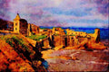 555086 The Castle Ruins, Fife, Scotland A4 Limited Edition Watercolour Print