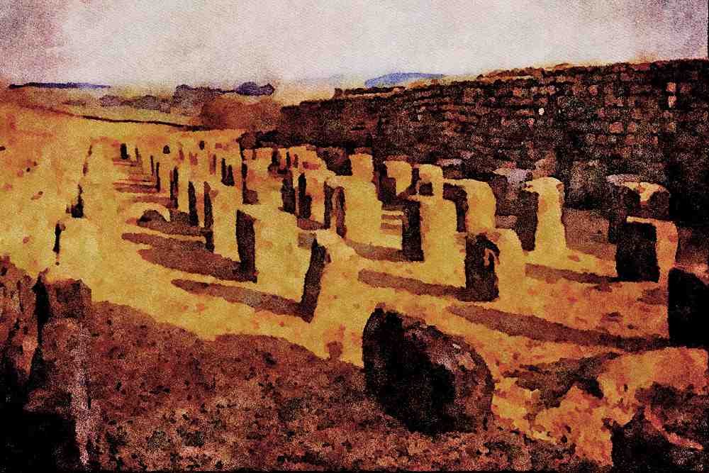 555088 Hadrian's Wall, England A4 Limited Edition Watercolour Print