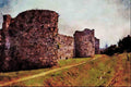 555093 Roman Saxon Shore Fort, Hants, England A4 Limited Edition Watercolour Print