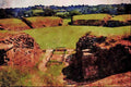 555097 Amphitheater, Caerleon Roman Fortress, England A4 Limited Edition Watercolour Print