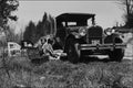 556008 Lunching On The Roadside, 1927, Photo John Boyd RD 112 A4 Photo Print