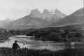 556035 Three Sisters, Alberta, Photo S.J. Thompson PA 51359 A4 Photo Print