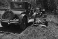 556082 Lunching On The Roadside, 1927, Photo John Boyd RD 113 A4 Photo Print