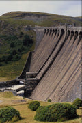 557001 Elan Valley Dam, Wales A4 Photo Print