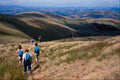 557003 Walkers In Welsh Hills, Bala Area, Wales A4 Photo Print