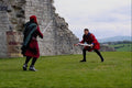 557007 Men In 14th century Costume, Dendigh Castle, Wales A4 Photo Print