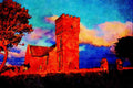 557016 Llanidan Parish Church, Anglesey, North Wales A4 Limited Edition Watercolour Print