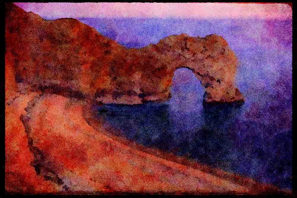 557026 Durdle Door, Dorset, England A4 Limited Edition Watercolour Print