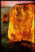 557027 The Pinnacles, Chalk Cliffs And Stacks, Dorset, England A4 Limited Edition Watercolour Print