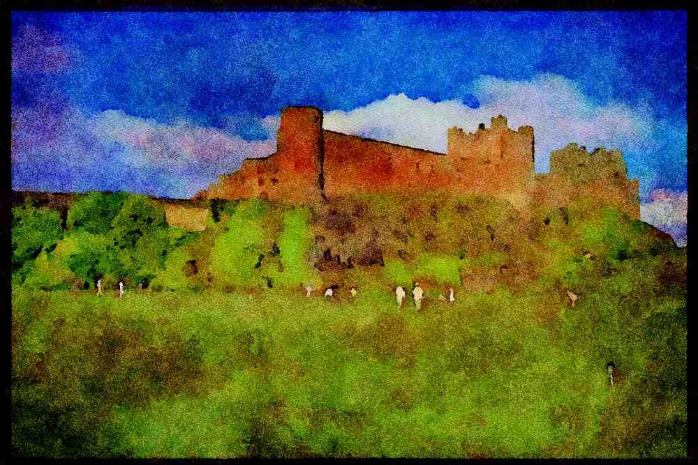 557028 British Cricket And Castle, England A4 Limited Edition Watercolour Print