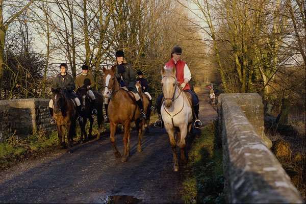 557031 Horses And Riders, Oxford, England A4 Photo Print