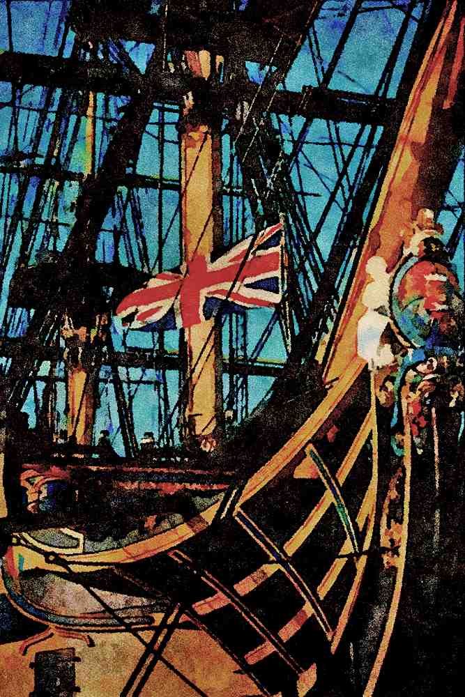 557046 The Victory, England A4 Limited Edition Watercolour Print