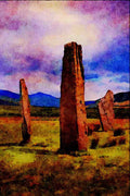 557072 Arran, Machrie Standing Stones, Strathclyde, Scotland A4 Limited Edition Watercolour Print