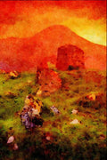 557083 Chambered Cairn, Skye, Scotland A4 Limited Edition Watercolour Print