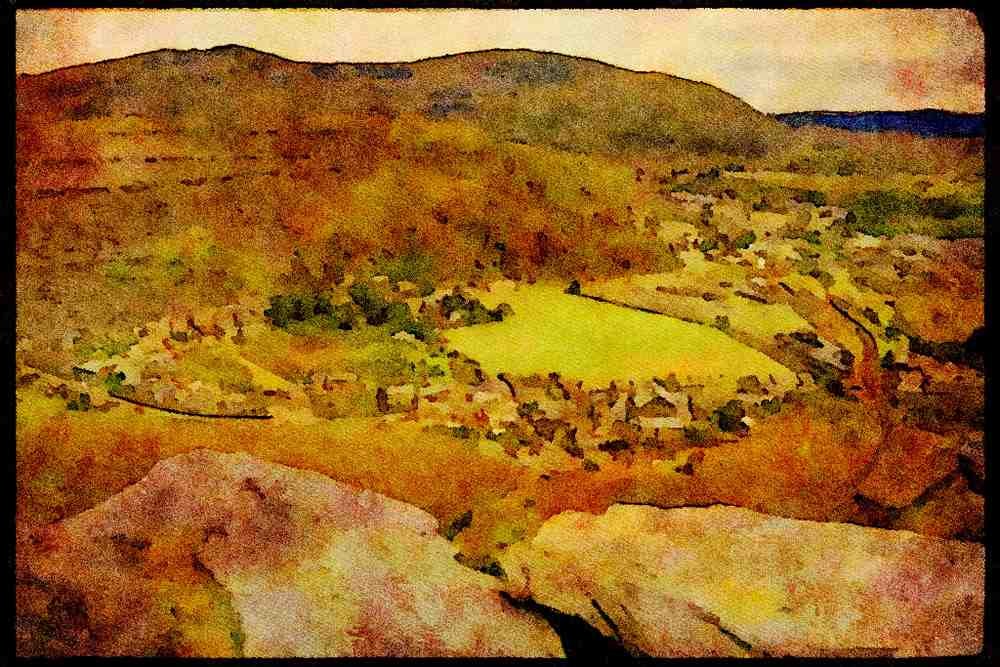 557086 Ffestiniog Town, North Wales A4 Limited Edition Watercolour Print
