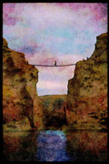 557093 Carrick a Rede Bridge, Carrickarade Isle, Northern Ireland A4 Limited Edition Watercolour Print