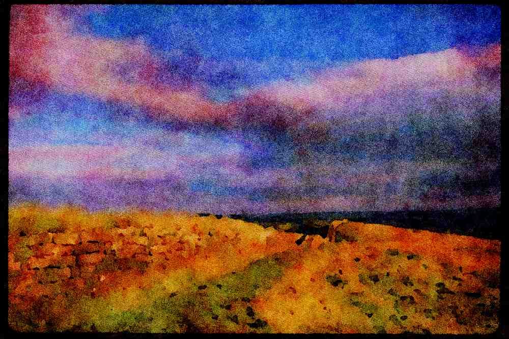 557097 Hadrian's Wall, Northumberland, England A4 Limited Edition Watercolour Print