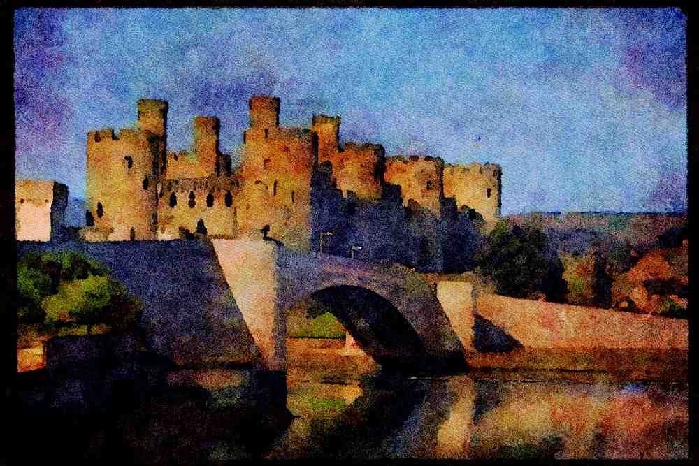 557099 Conwy Castle, North Wales A4 Limited Edition Watercolour Print